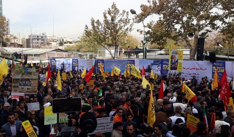 Iranians condemn US arrogant policies in nationwide rallies