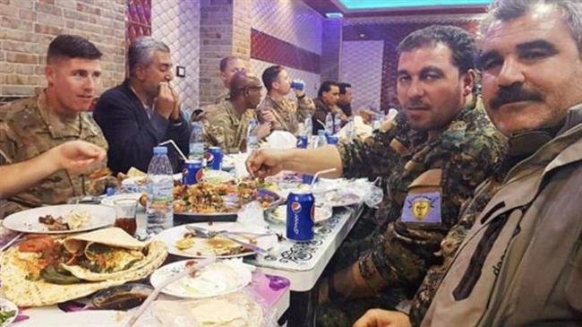 Photos of US forces dining with Kurdish militants in Syria anger Turkey