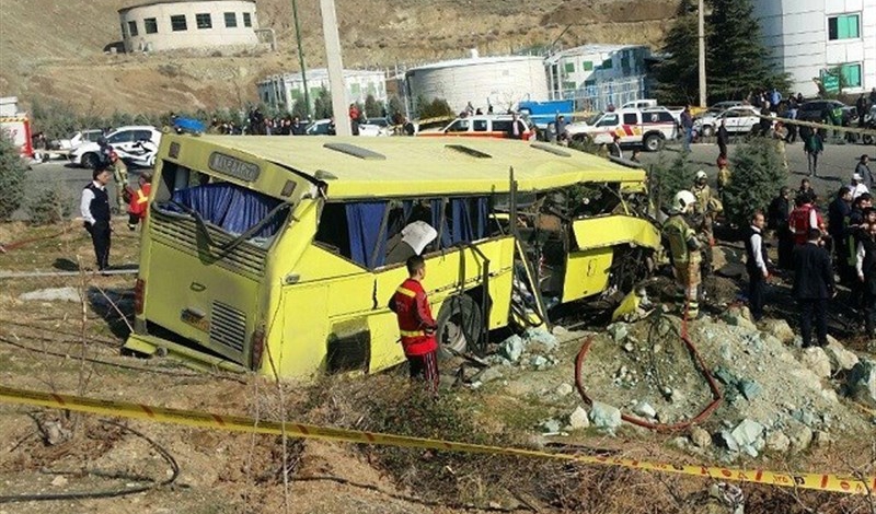 Bus rollover crash at university in Tehran kills 7