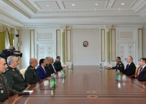 Iran Armed Forces chief of staff talks military coop. with Azerbaijan president