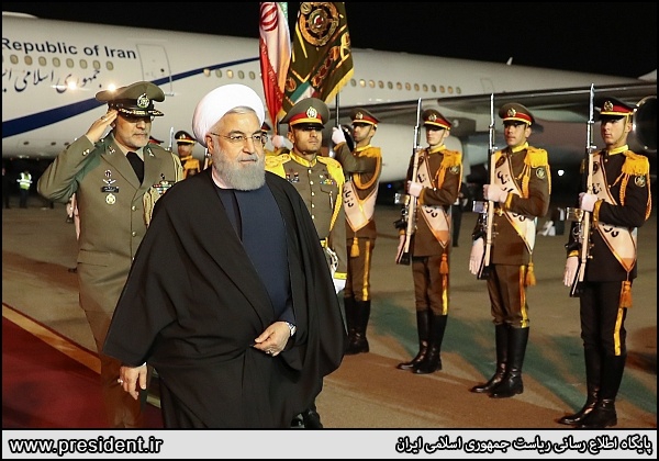 Pres. Rouhani returns home from Russia