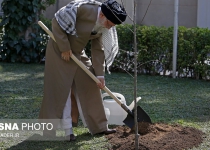 Photos: On National Day of Planting Trees, Ayatollah Khamenei planted tree saplings  <img src="https://cdn.theiranproject.com/images/picture_icon.png" width="16" height="16" border="0" align="top">