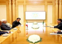 Zarif meets Turkmenistans president in Ashgabat
