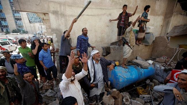 Yemenis hold funeral for victims of deadly Saudi air raids on Sana