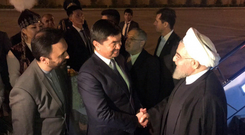 President Rouhani arrives in Bishkek to attend SCO Summit