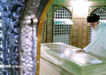 Leader dusting off Imam Reza Shrine to prepare for Muharram
