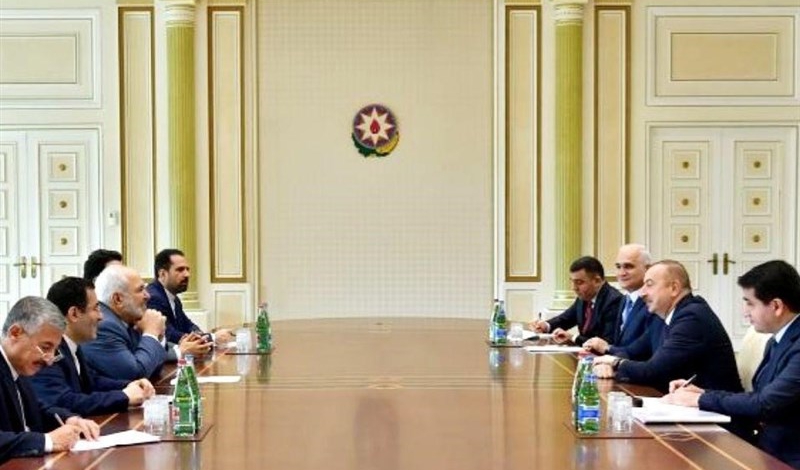 Iranian FM, Azeri leader Aliyev meet in Baku