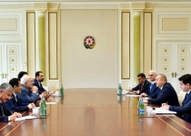 Iranian FM, Azeri leader Aliyev meet in Baku