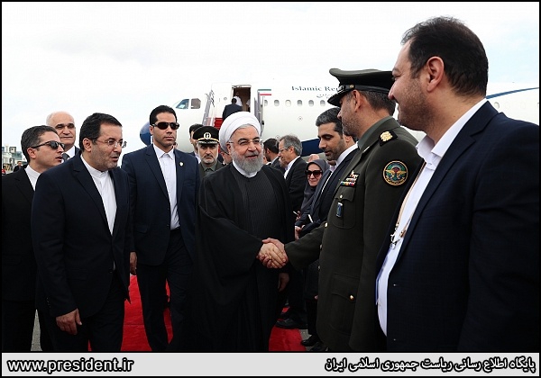 President Rouhani arrives in Baku to attend NAM Summit