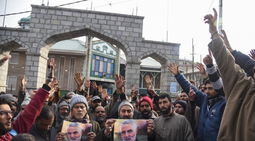 Shia Muslims of Indias Kashmir protest Soleimani assassination, vow revenge on US & Israel