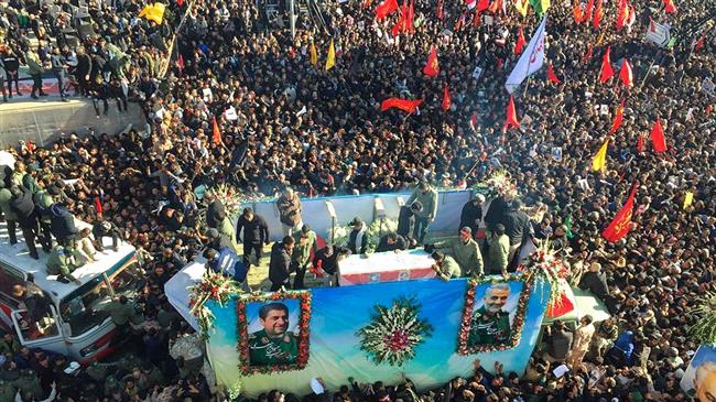 Gen. Soleimanis body in hometown for burial: Millions join Kerman funeral