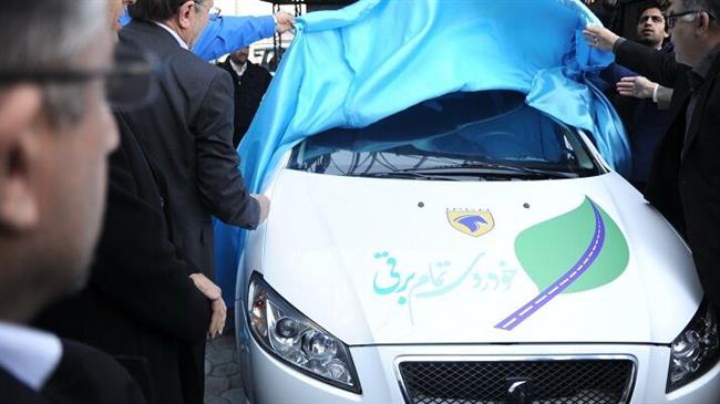Irans main automotive company unveils first version of electric car