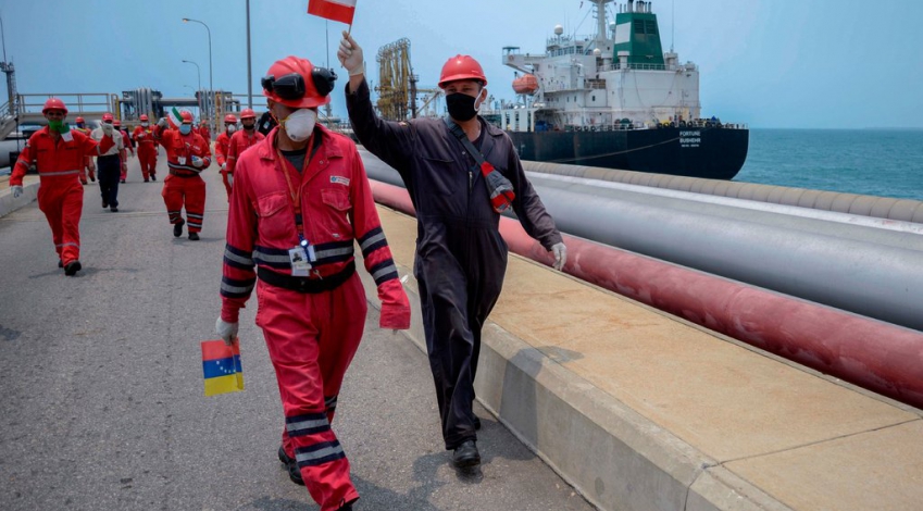 Oil-starved Venezuela celebrates arrival of tankers from Iran