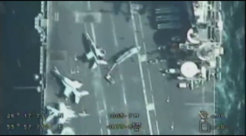 IRGC drones capture strikingly precise footage of US aircraft carrier in Persian Gulf