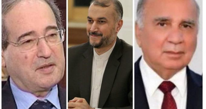 Iranian FM discusses regional developments with Iraq, Syria