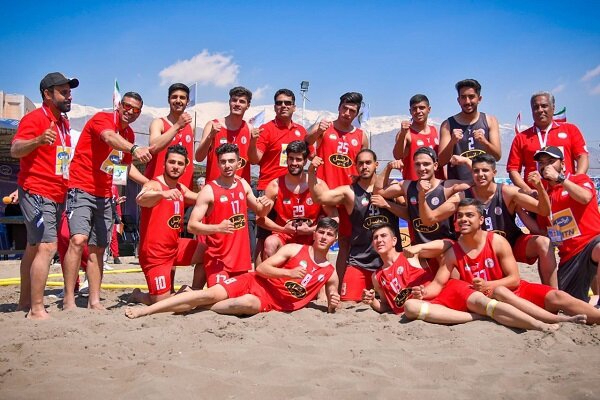 Iran junior beach handball team win Asian C