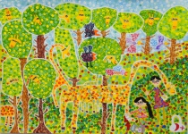 Irans Selen Arami wins Planet Earth Grand Prix at Kao childrens painting contest