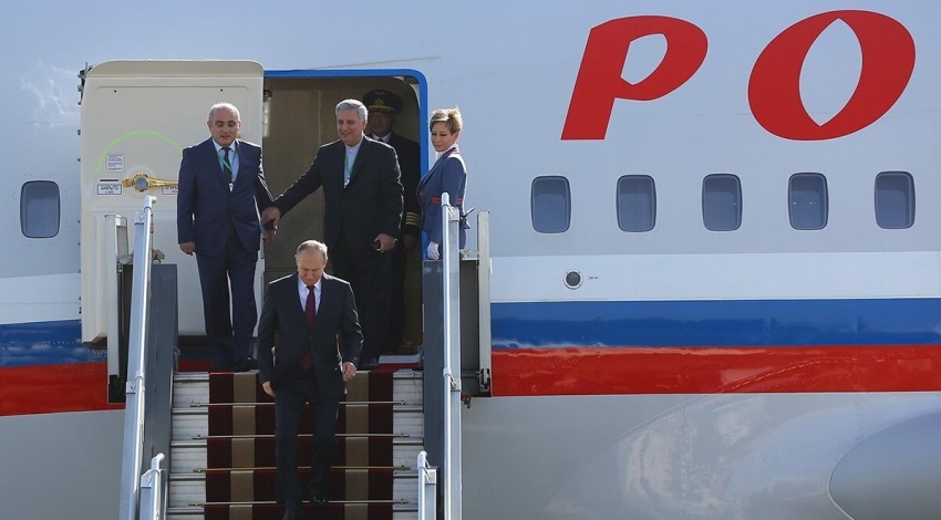 Russian president arrives in Tehran