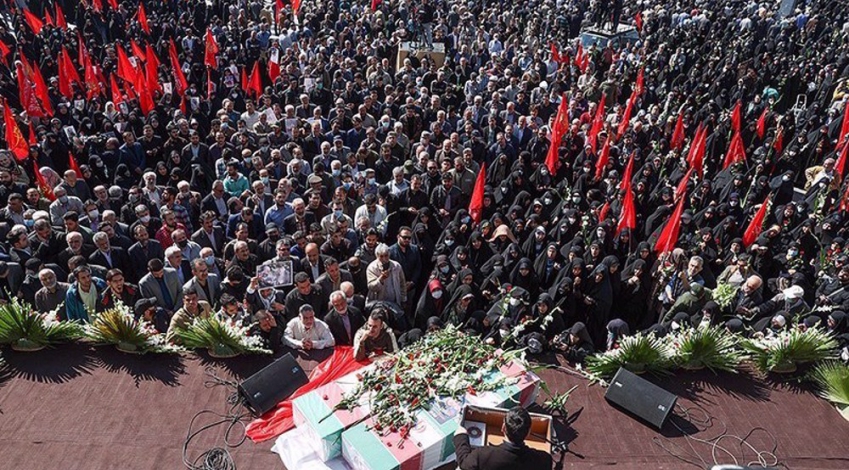 Iran holds mass funeral for IRGC military advisors martyred in Syria