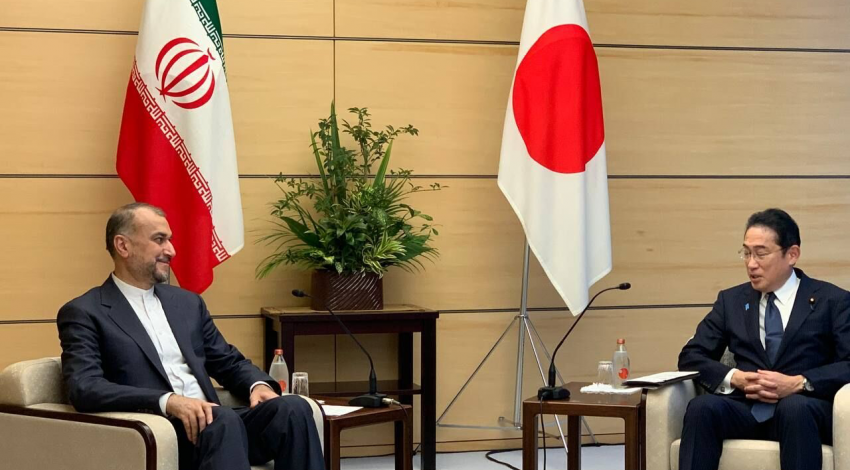 Iran FM, Japanese premier meet in Tokyo
