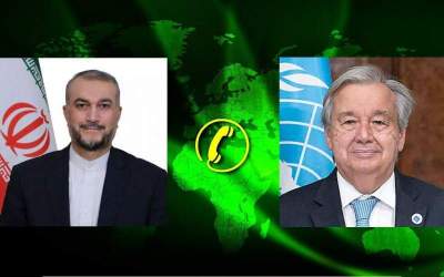 Amirabdollahian, Guterres review latest situation in Palestine over phone