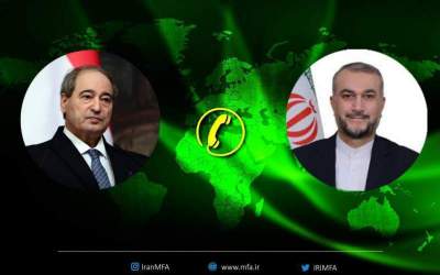 Iran, Syria FMs hold phone talks, discuss regional, bilateral developments