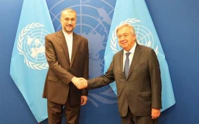 Iran FM discusses Gaza, Red Sea with UN chief