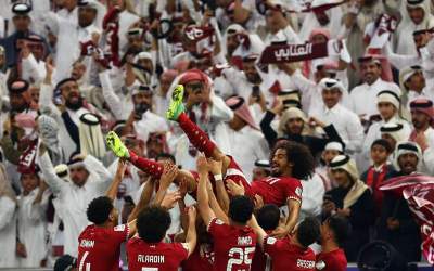 قطر 3 - اردن یک / قهرمانی عنابی‌ها در شب شعبده‌بازی اکرم عفیف! / فیلم مراسم اهدای جام