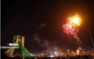 Fireworks for Islamic Revolution Day