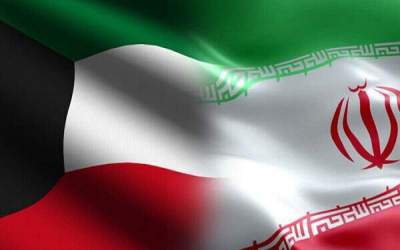 Iran and Kuwait flags