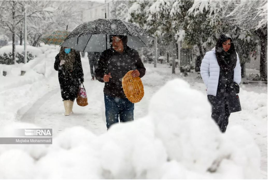 Snowfall in Rasht