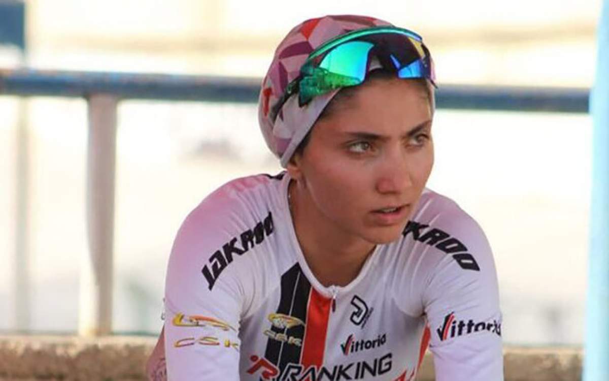 young Iranian femal cyclist, Ariana Valinejad