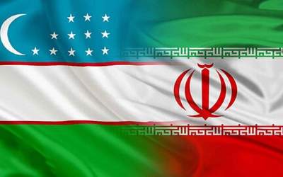 Iran and Uzbekistan flags