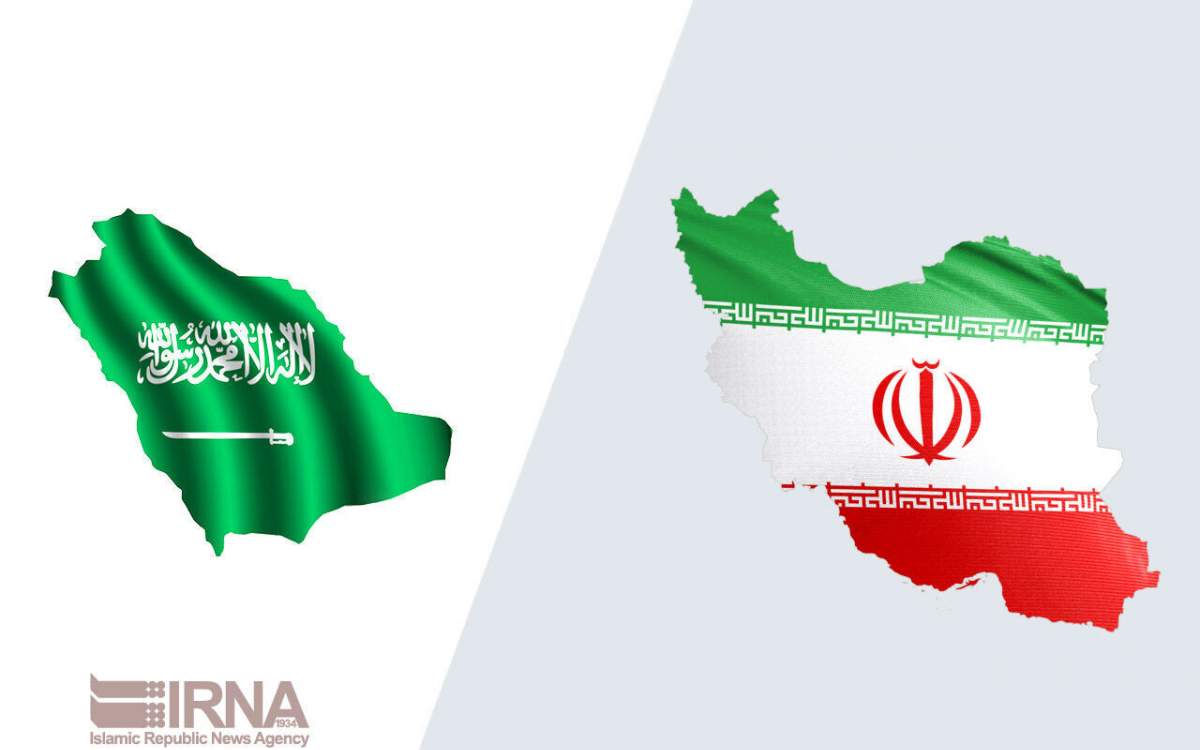 Iran and Saudi Arabia flags