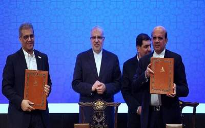 first vice president Mohammad Mokhber sign Iran biggest oil contracts