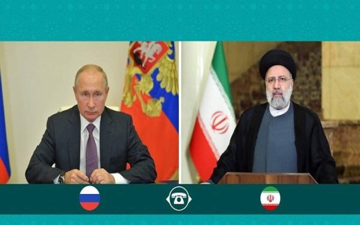 Iranian President Ebrahim Raisi and Russian President Vladimir Putin