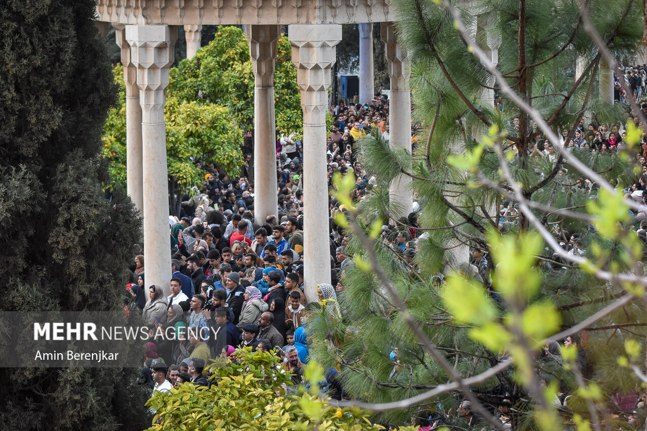 Nowruz celebration at tomb of Hafez Shirazi