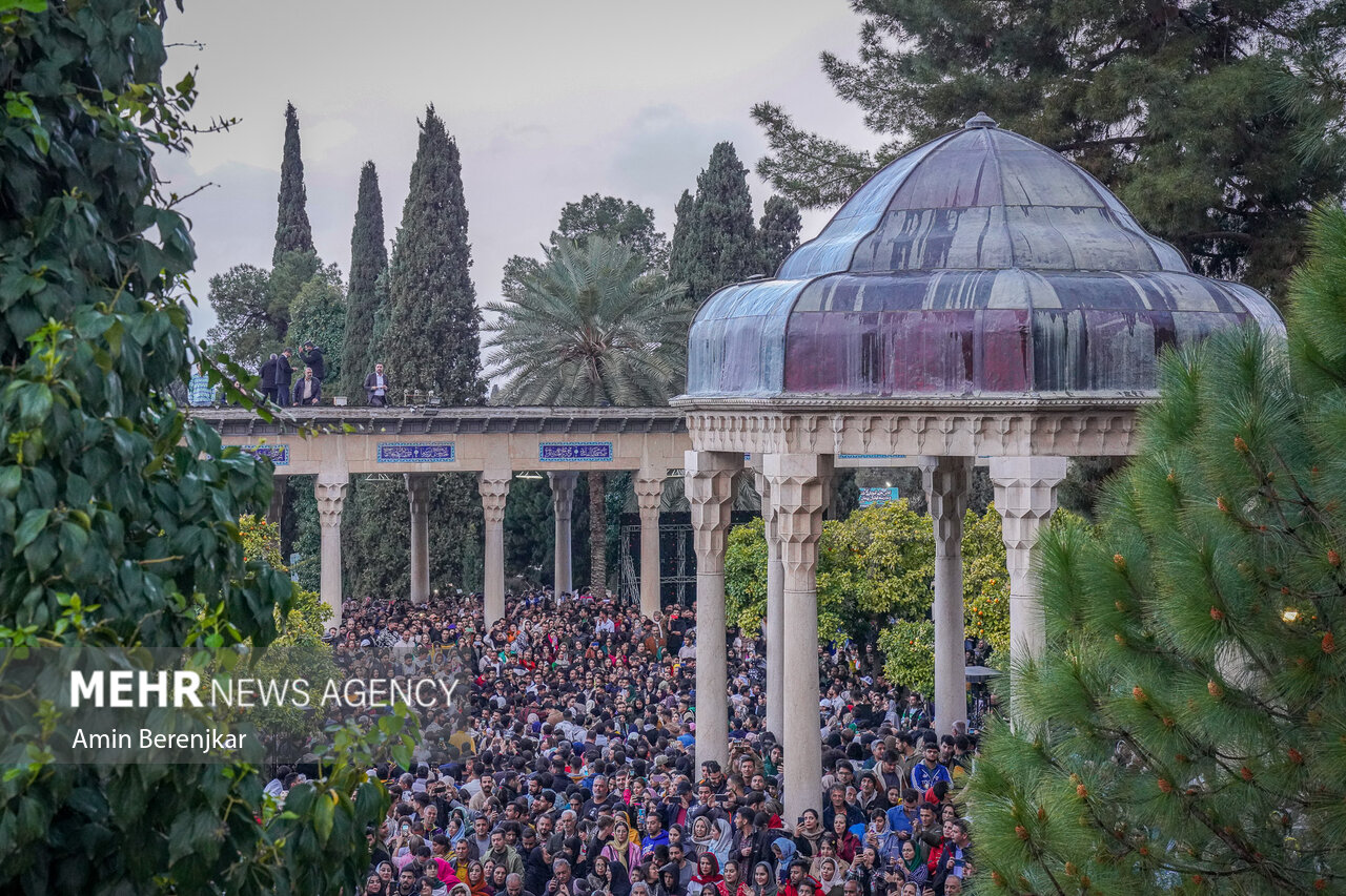 Nowruz celebration at tomb of Hafez Shirazi