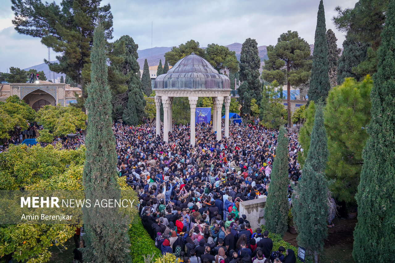 Nowruz celebration at tomb of Hafez Shirazi