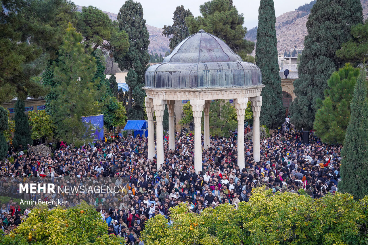 Nowruz celebration at tomb of Hafez Shirazi