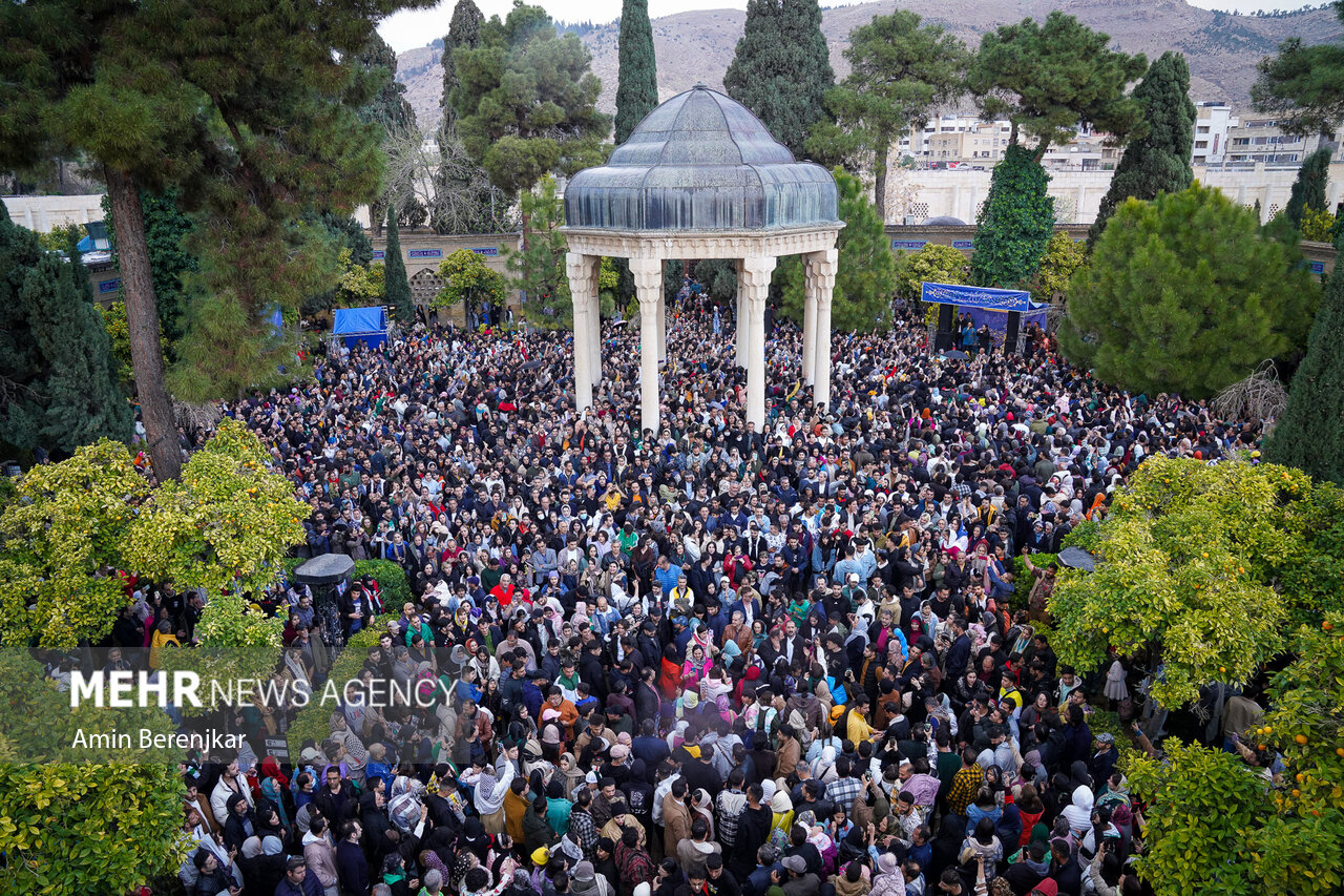 Nowruz celebration at tomb of Hafez Shirazi