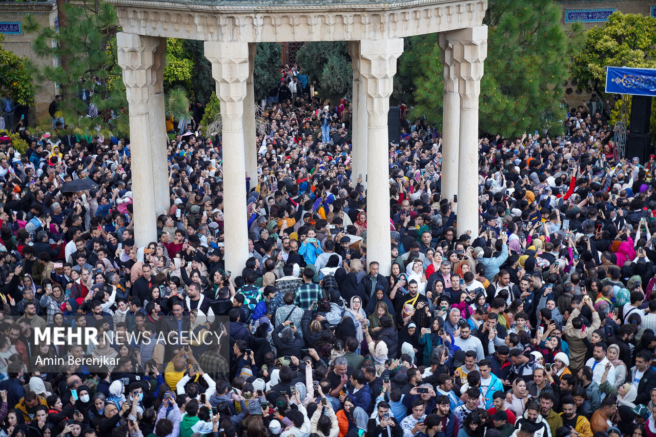 Nowruz celebration at tomb of Hafez Shirazi