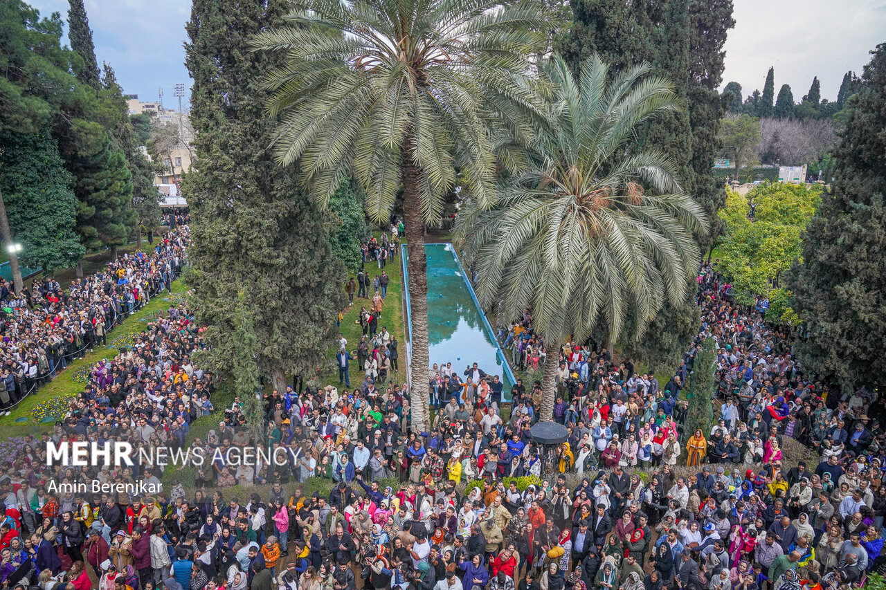 Nowruz celebration at tomb of Hafez Shirazi