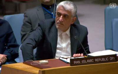 Iranian Ambassador and Permanent Representative to the United Nations Amir Saeid Iravani