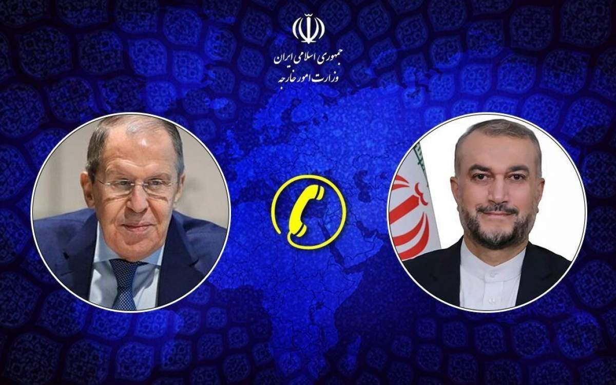 Iranian Foreign Minister Hossein Amirabdollahian phone conversation with  his Russian counterpart Sergei Lavrov