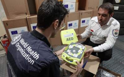 automated external defibrillators (AEDs) donation Iranian National Emergency Management Organization (NEMO)