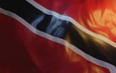 Caribbean country of Trinidad flag