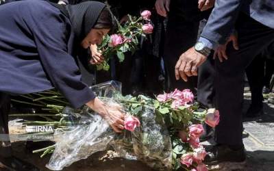 Funeral ceremony of Iranian actress Zari Khoshkam