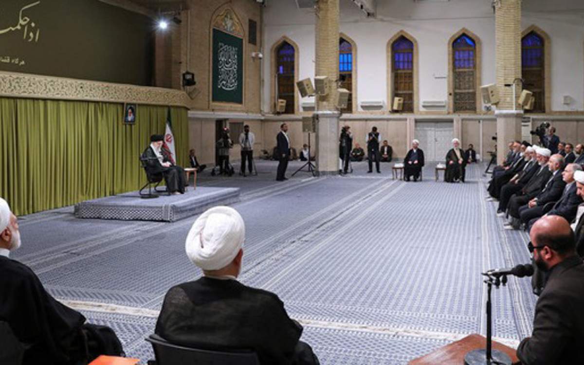 Leader of the Islamic Revolution Ayatollah Seyyed Ali Khamenei meets with the country’s judicial officials in Tehran on June 22, 2024.