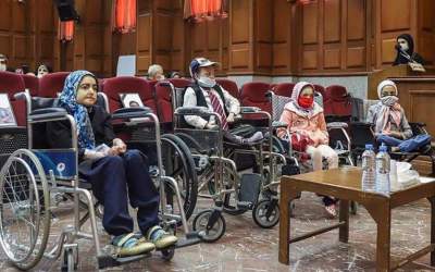 A number of EB patients are seen at the Tehran Legal Court of International Relations in the Iranian capital on July 11, 2024.